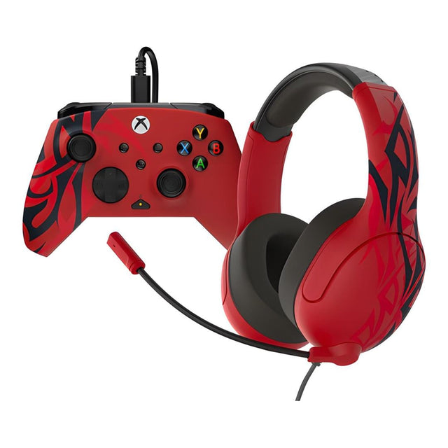 Turtle Beach Rematch Advanced Wired Controller & Airlite Fit Wired Headset Xbox Bundle - Spirit Red TBC-2201-65