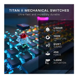 Turtle Beach Vulcan II RGB Wired Mechanical TITAN II Switch Gaming Keyboard Black TBK-1002-01-US