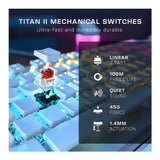 Turtle Beach Vulcan II RGB Wired Mechanical TITAN II Switch Gaming Keyboard White TBK-1002-11-US