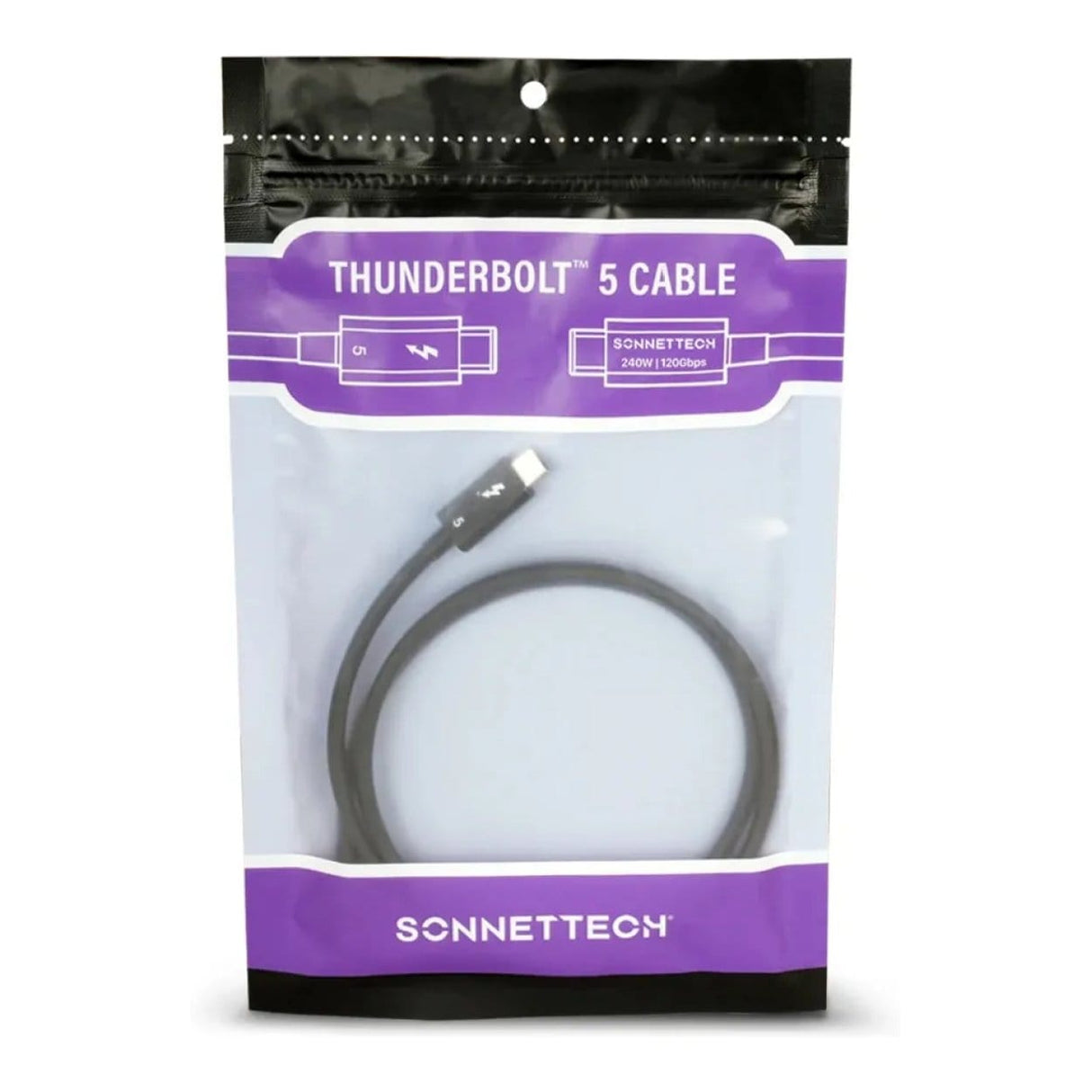 Sonnet Thunderbolt 5 Cable 0.5m Black TCB-TB5-05M
