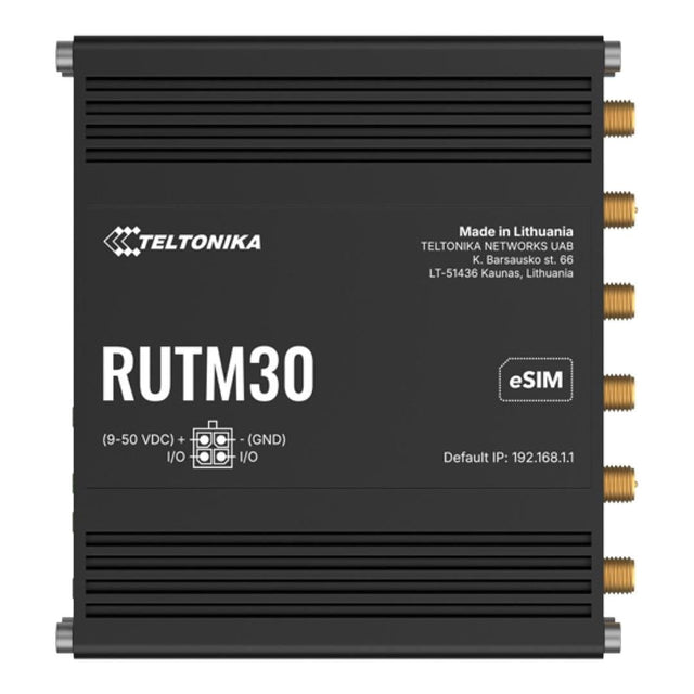 Teltonika RUTM30 ESIM LTE Wi-Fi 5 Cat 19 Industrial Compact 5G Router