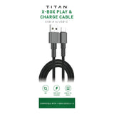 Titan Xbox Type-C to Type-A Charging Cable 2m Black TG-CCB-2MXB