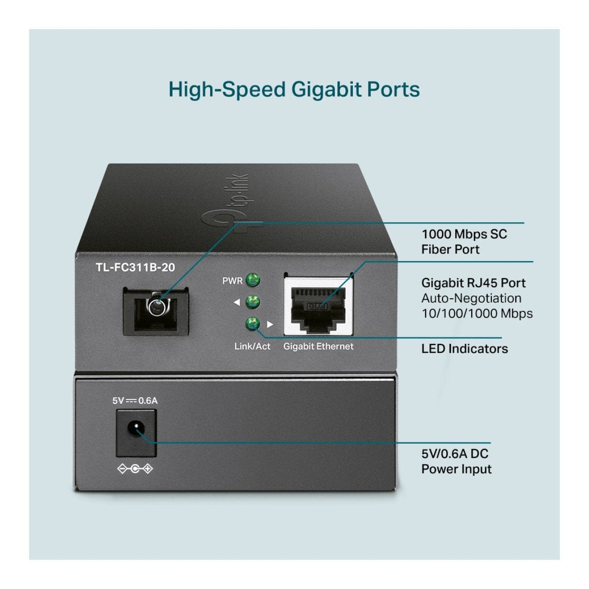 TP-Link Omada TL-FC311B-20 Gigabit WDM Media Converter