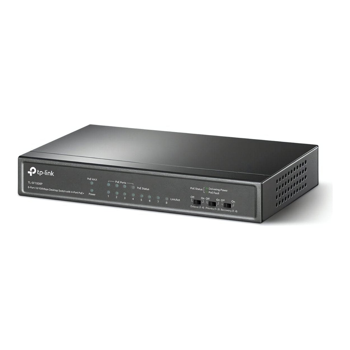 TP-Link TL-SF1008P Unmanaged Network Switch Fast Ethernet 10/100 Mbits PoE Olive
