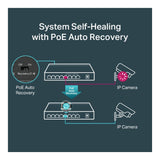 TP-Link TL-SF1008P Unmanaged Network Switch Fast Ethernet 10/100 Mbits PoE Olive