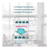 TP-Link TL-SG1005P 5-port GbE Unmanaged Desktop Switch with 4x PoE+ Ports