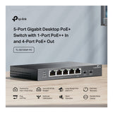 TP-Link 5-Port Gigabit 1-Port PoE++ In and 4-Port PoE+ Out Desktop Switch TL-SG1005P-PD