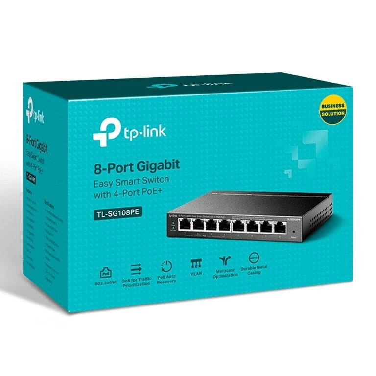 TP-Link 8-port Gigabit Easy Smart Switch with 4-port PoE+ TL-SG108PE