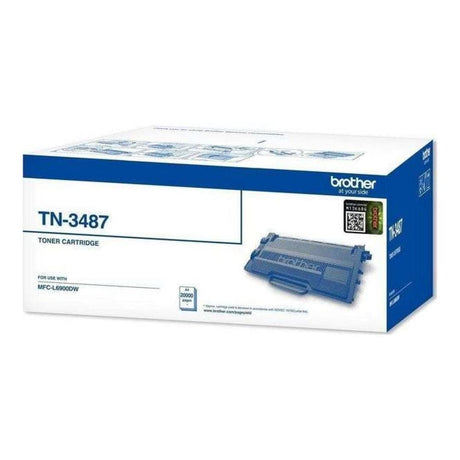 Brother TN3487P Black Toner Cartridge 20,000 Pages Original TN-3487P Single-pack