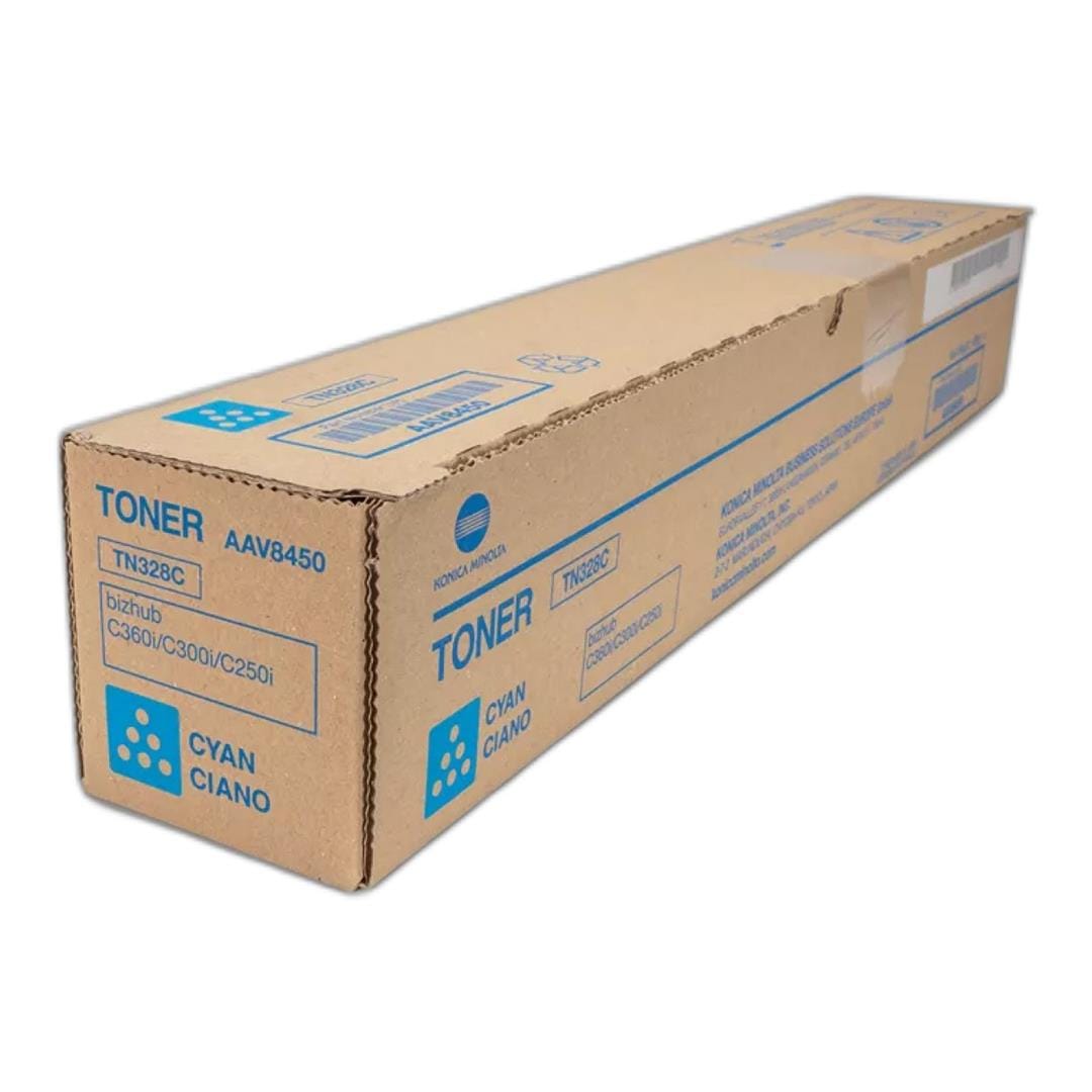 Konica Minolta Cyan Toner Cartridge 28,000 Pages Original TN328C Single-pack