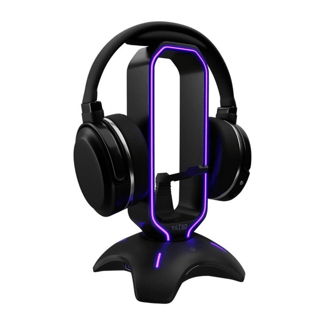 Tilted Nation RGB Gaming Headphone Stand Black