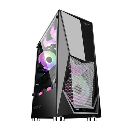 Armaggeddon Tritron 1 ATX Gaming PC Case with 3xARGB Fans Black TRITON1BLK
