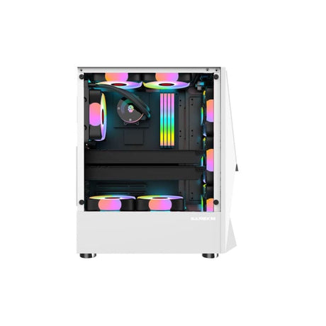 Armaggeddon Tritron 1 ATX Gaming PC Case with 3xARGB Fans White TRITON1WHT