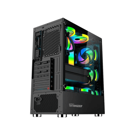 Armaggeddon Tritron PRO 300 Gaming PC Case with 3xARGB Fans Black TRITONPRO300BLK