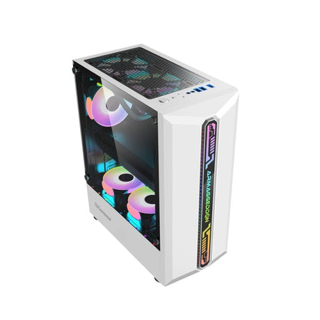 Armaggeddon Tritron PRO 300 Gaming PC Case with 3xARGB Fans White TRITONPRO300WHT