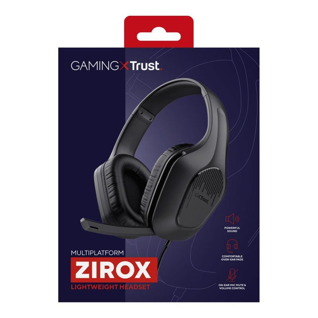 Trust GXT415 Zirox Wired Headset Black TRS-24990