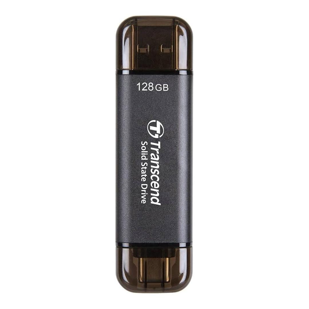 Transcend ESD310C 128GB Flash Drive Portable SSD Black