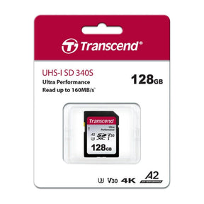Transcend 340S 128GB UHS-I A2 SDXC Memory Card TS128GSDC340S