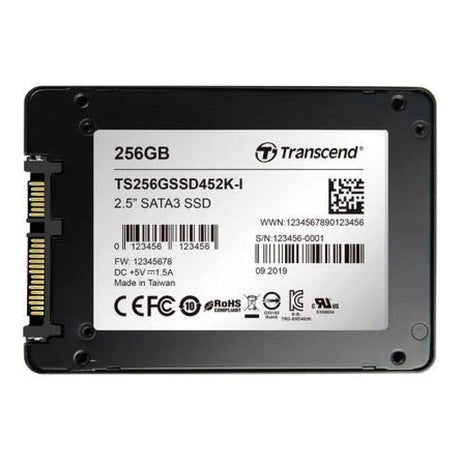 Transcend 452K 2.5-inch 256GB Serial ATA III 3D TLC NAND Internal SSD TS256GSSD452K