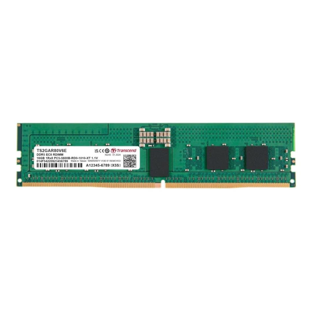 Transcend Memory Module Transcend 16GB 5600MHz DDR5 Registered ECC DIMM Memory Module TS2GAR80 ...