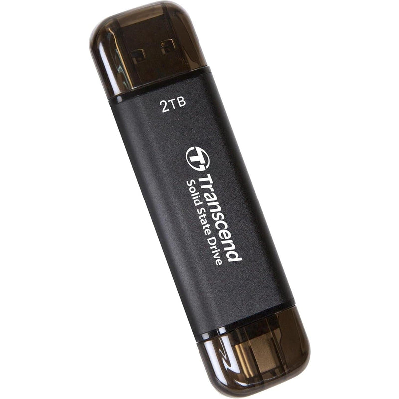 Transcend 2TB USB with Type-C and Type-A Portable SSD Black TS2TESD310C