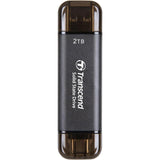 Transcend 2TB USB with Type-C and Type-A Portable SSD Black TS2TESD310C