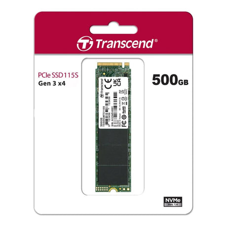 Transcend 2280 M.2 500GB NVMe Gen3x4 Internal SSD TS500GMTE115S