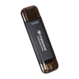 Transcend ESD310C 512GB Dual USB Portable SSD Black TS512GESD310C