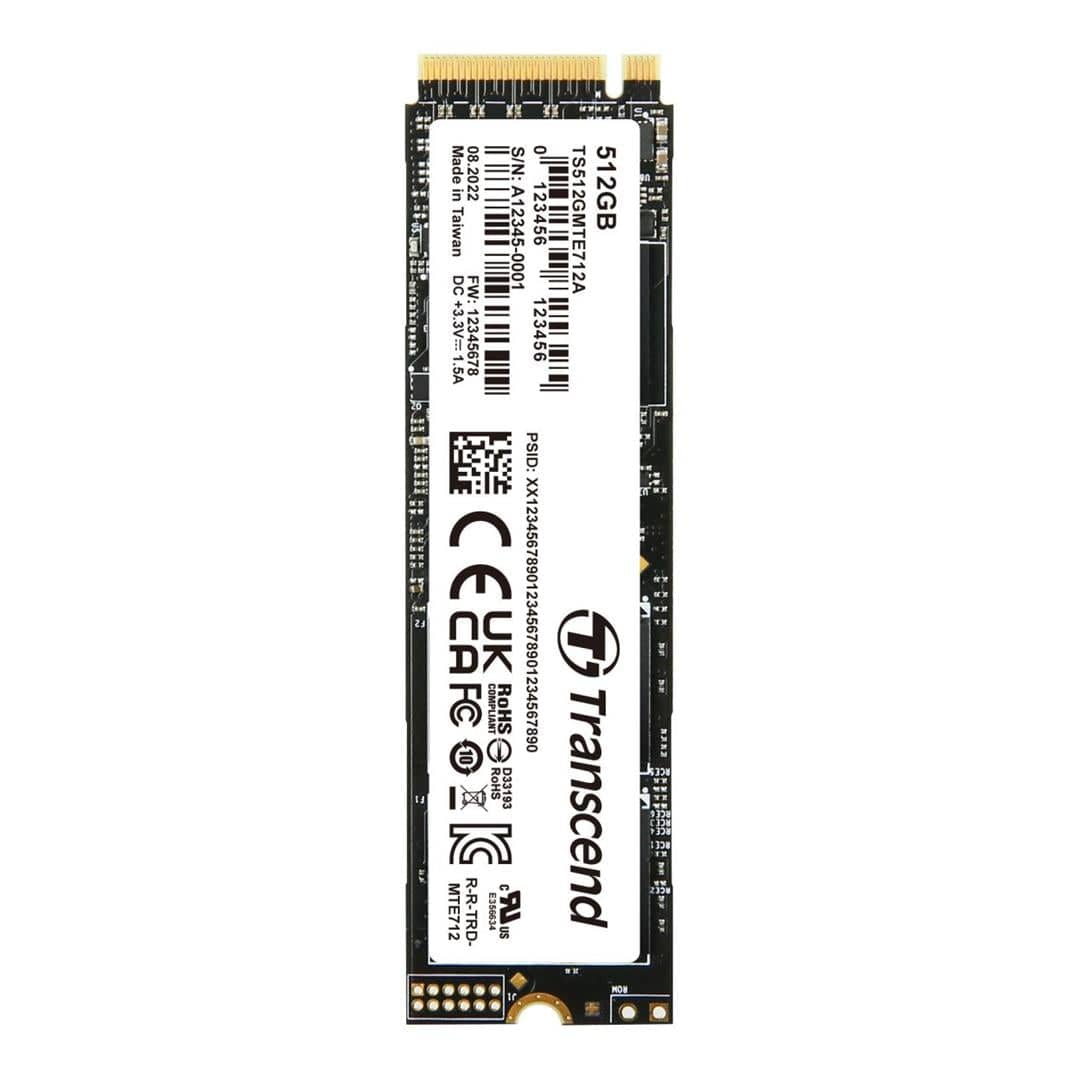 Transcend M.2 512GB PCIe 4.0 NVMe Internal SSD TS512GMTE712A