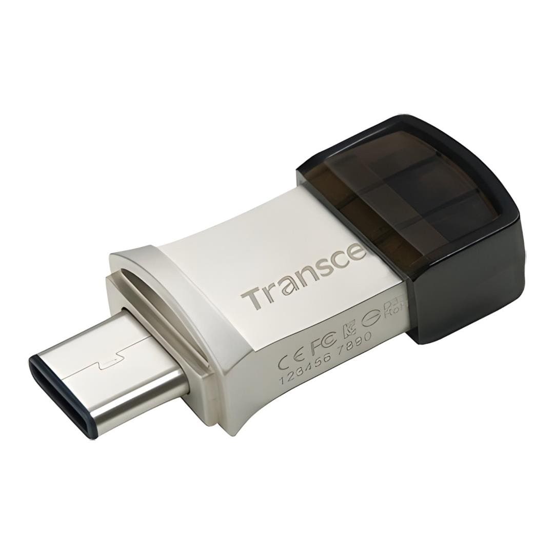 Transcend JetFlash 890 64GB USB-C Black and Silver USB Flash Drive TS64GJF890S