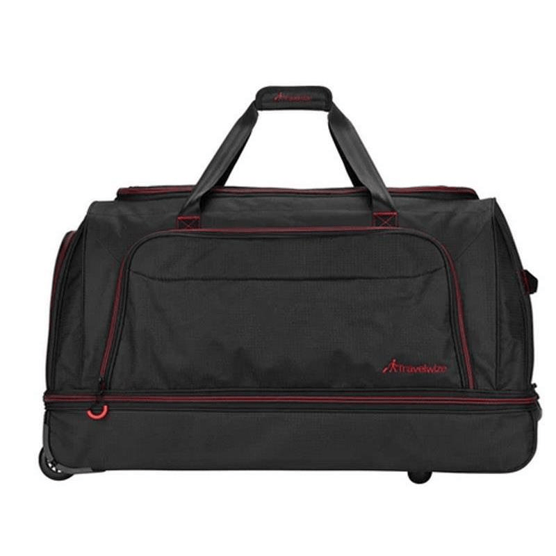 Travelwize Asteroid Trolley Duffle - Black Red TW-1128-BKRD