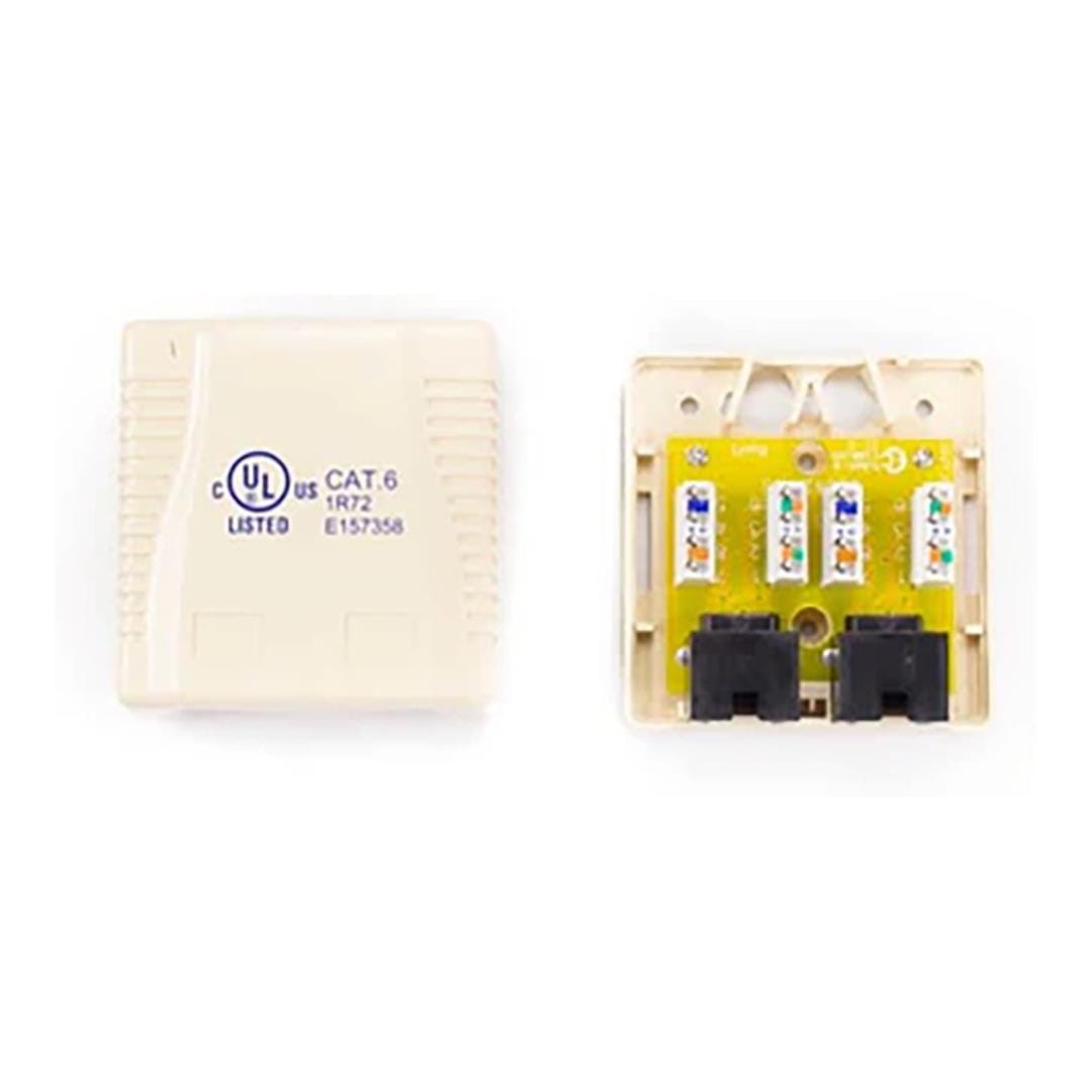 Zone CAT6 RJ45 Single Network Box White U-JE342RC6-USM – FirstShop