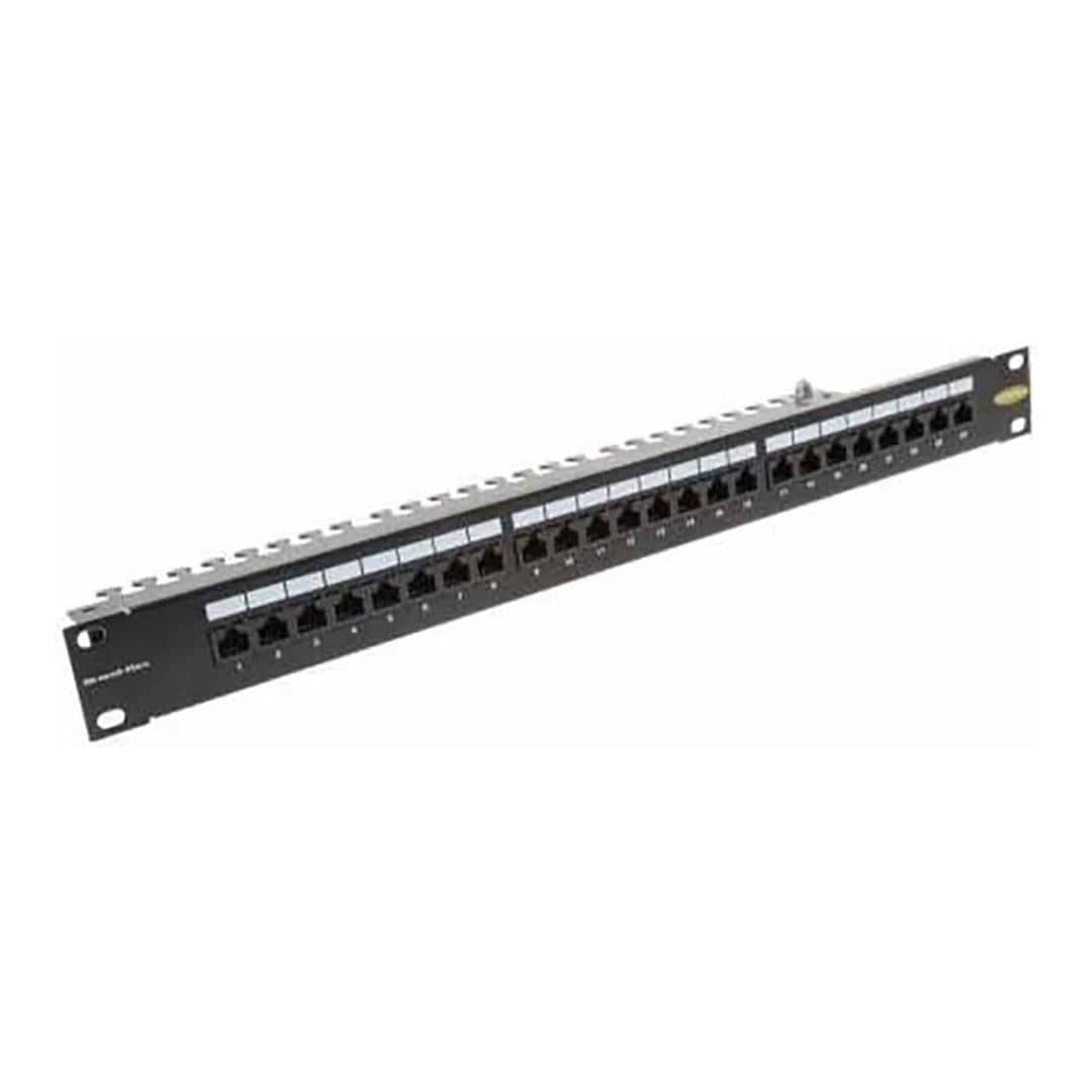 Zone 24-Port CAT6 Populated 1U Patch Panel U-PA24T-6C