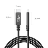 Orioc 0.8m USB4 Type-C Cable U4A08-BK-BP