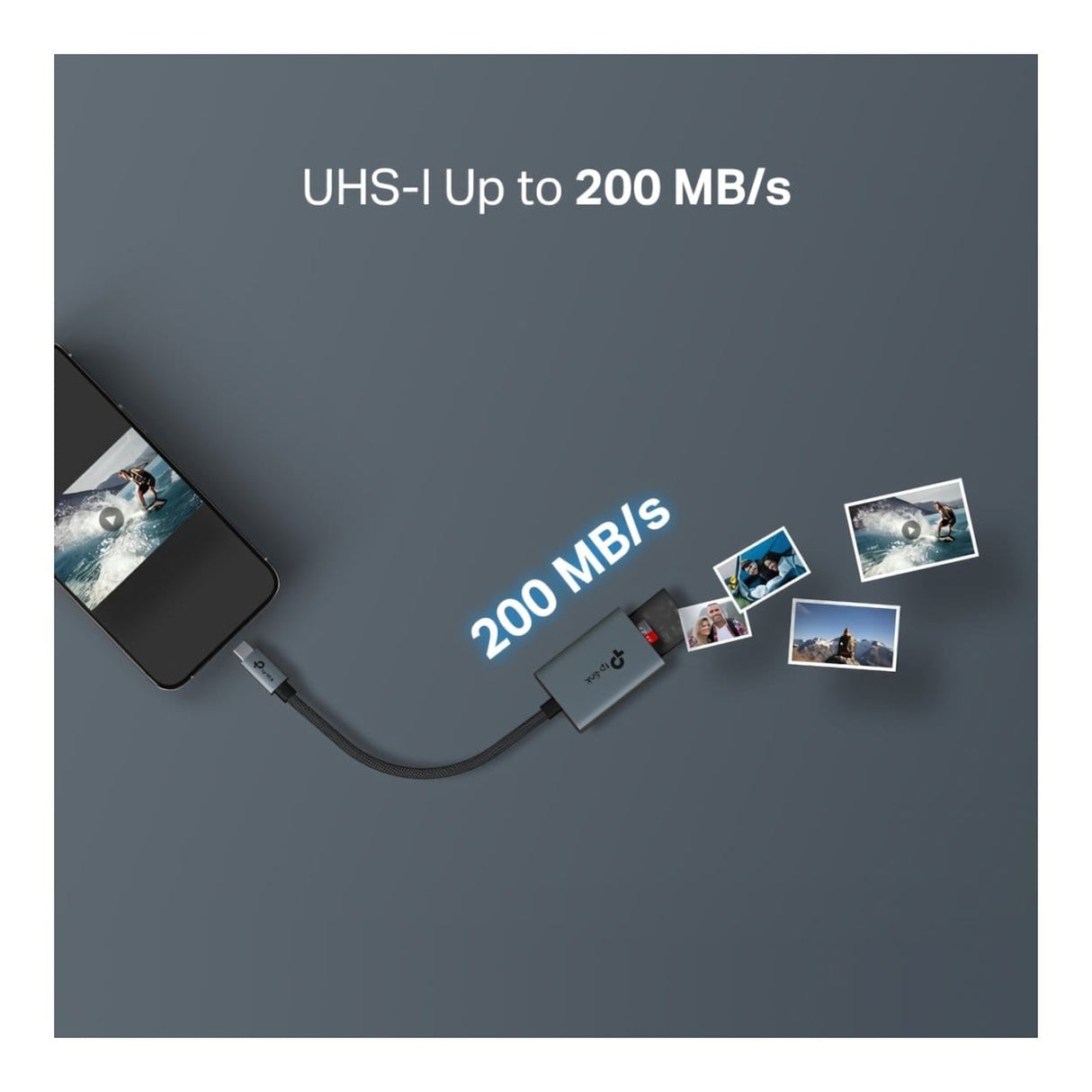 TP-Link UA430C USB-C to SD and microSD 3.0 Card Reader
