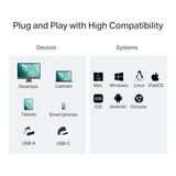 TP-Link UA430D USB-C/A to SD and microSD 3.0 Card Reader