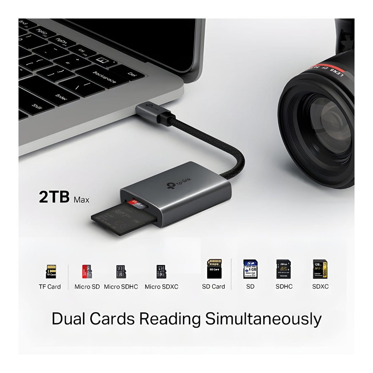 TP-Link UA440C USB-C 3.0 to SD & microSD 4.0 Card Reader