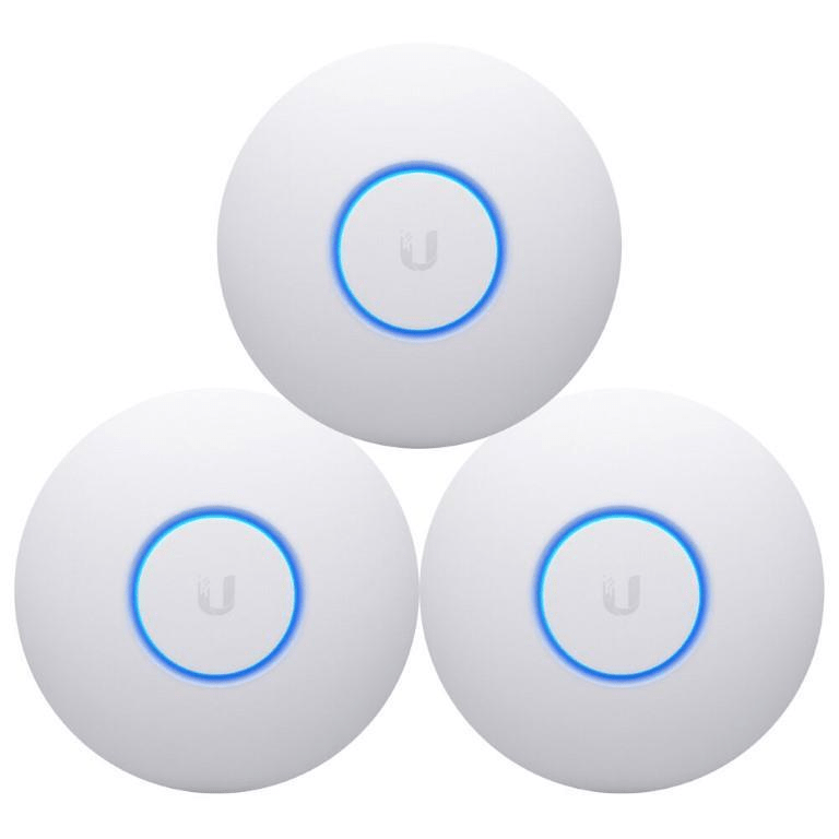 Ubiquiti UAP-nanoHD-3 4x4 MU-MIMO 802.11ac Wave 2 Access Point 3-pack