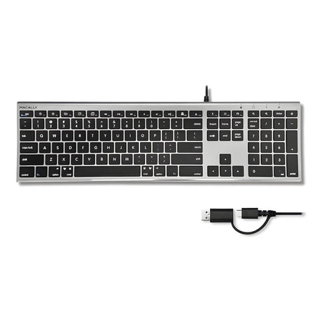 Macally Ultra Slim USB Wired Keyboard for Mac UCACEKEYSG2