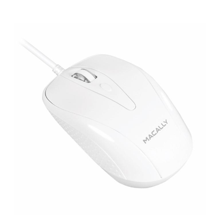 Macally USB Type-C Optical Wired Mouse White UCTUBRO