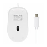 Macally USB Type-C Optical Wired Mouse White UCTUBRO