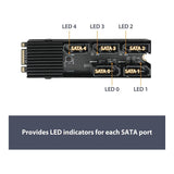 Vantec M.2 PCIe Gen3x2 B+M Key to 5-port SATA Expansion Card UGT-M2670