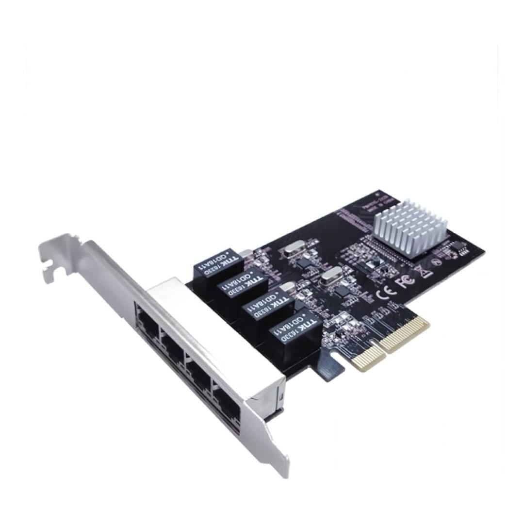 Vantec 4-port PCIe Gigabit Ethernet Network Adapter Card UGT