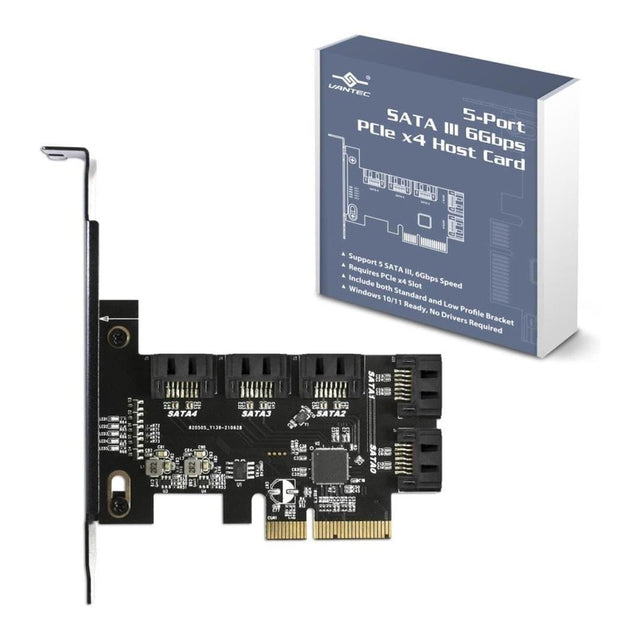 Vantec 5-port SATA 6Gbps PCIe Internal Card UGT-ST655