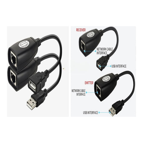UniQue USB to RJ45 150ft Extension Adapter UNQ-USB-RJXT
