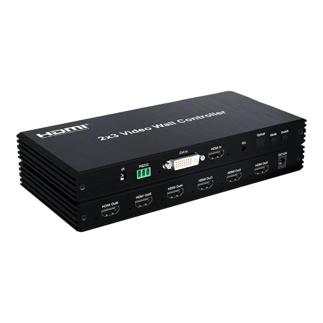 UniQue 2x3 HDMI Video Wall Controller 6 Output 1080p UQ-HVWC2X3