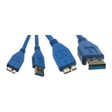 UniQue USB 3.0 Type-A to Micro-B 10-Pin 5m Cable Blue USB3THDDC5.0
