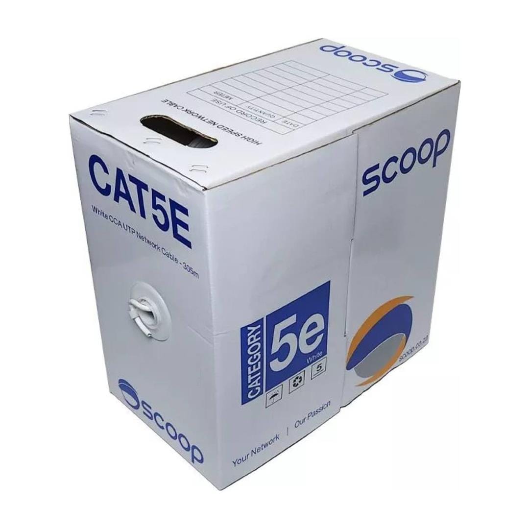 Scoop CAT5e CCA UTP Box Cable 305m White UTP-305CW – FirstShop