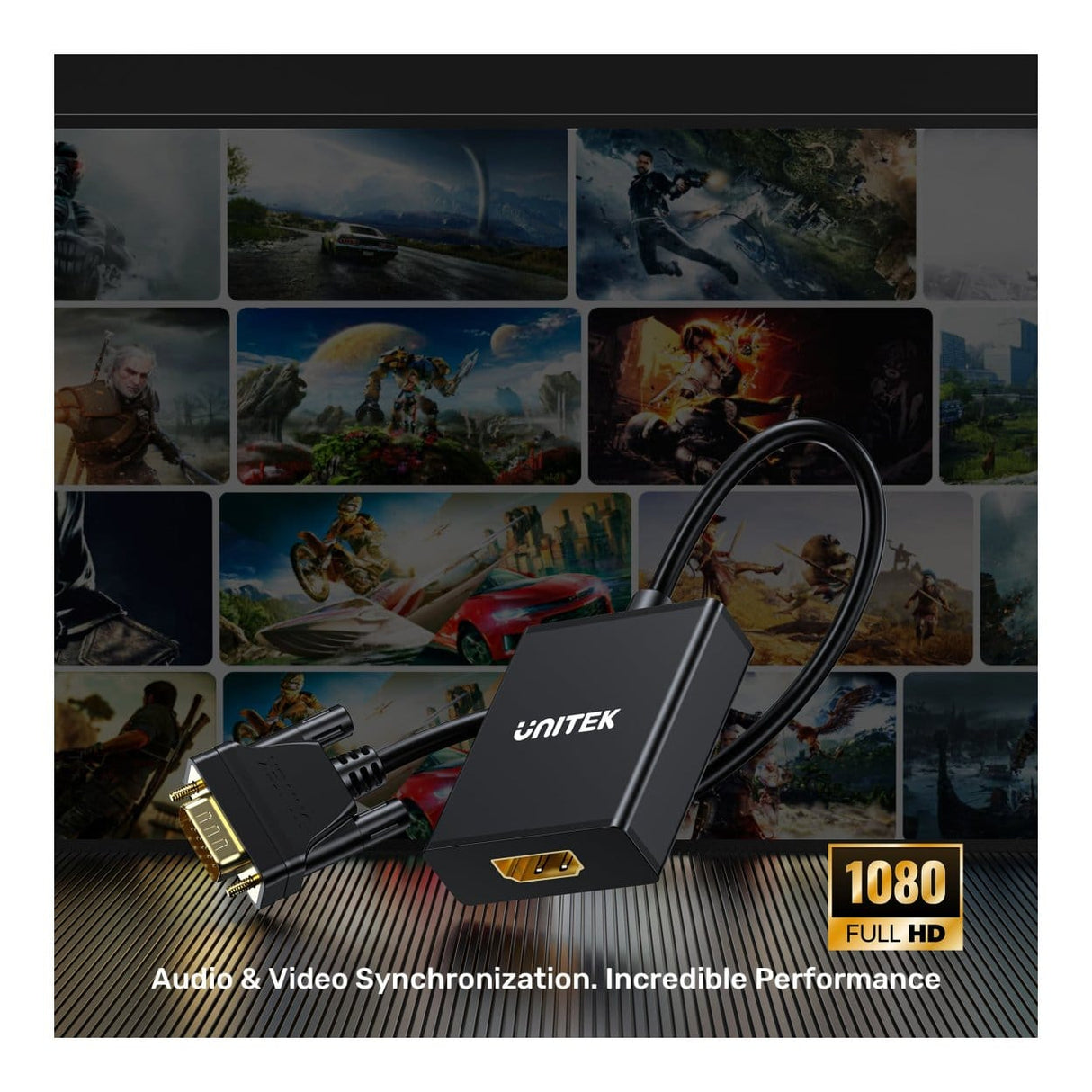 Unitek VGA to HDMI Adapter V1112ABK01