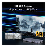 Unitek 9-port 4K HDMI Splitter Grey V1132A01-UK